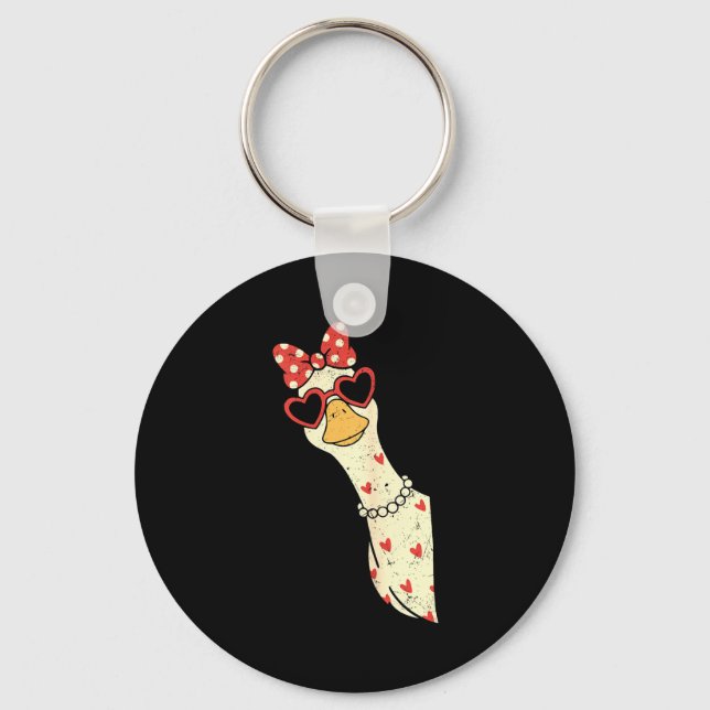 Porte-clés Cute Goose Xoxo Be Mine Happy Valentine's Day Wome (Recto)