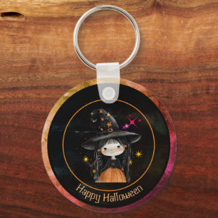 Porte-clés Cute Halloween Moster et sorcière Porte - clé