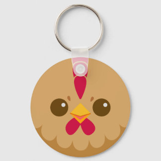 Porte-clés Cute Hen / Visage de poulet