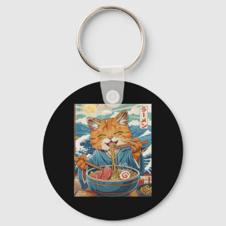 Porte-clés Cute Japonaise Ramen Chat La Grande Vague