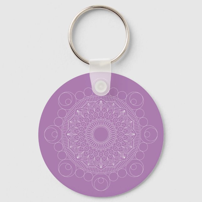 Porte-clés Cute Lavender Purple Mandala v2 Porte - clé (Recto)