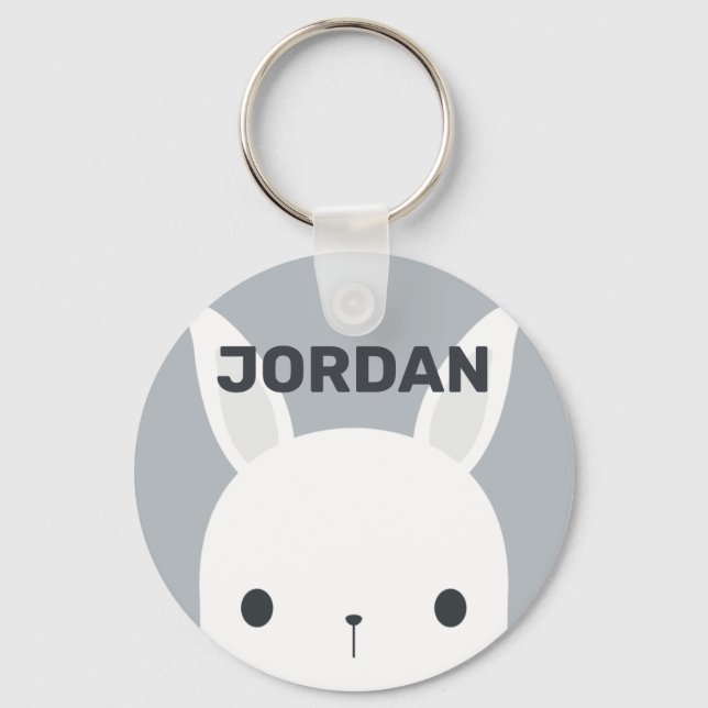 Porte-clés Cute Little Bunny Rabbit with Personalized (Recto)