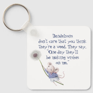 Porte-clés Cute Little Mouse Dandelion Source d'inspiration