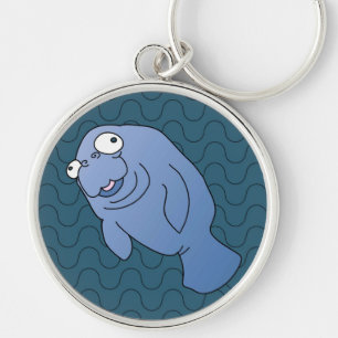 Porte-clés Cute Manatee Hugger Cartographier animal