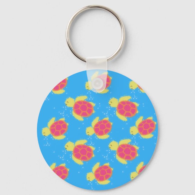 Porte-clés Cute Motif de tortue de mer (Recto)