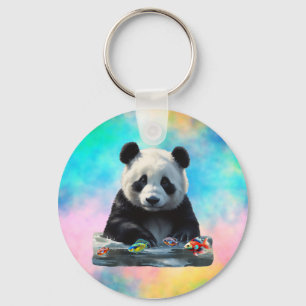 Porte-clés Cute Panda avec ses jouets