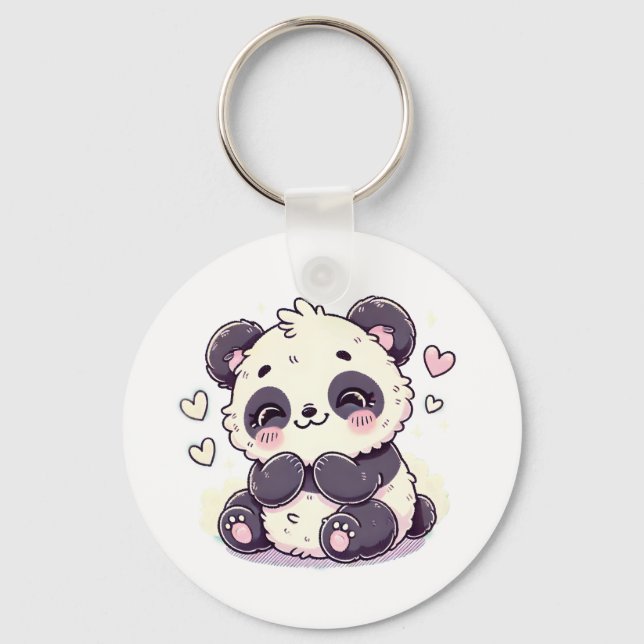 Porte-clés Cute Panda Porte - clé - Accessoire animal adorabl (Recto)