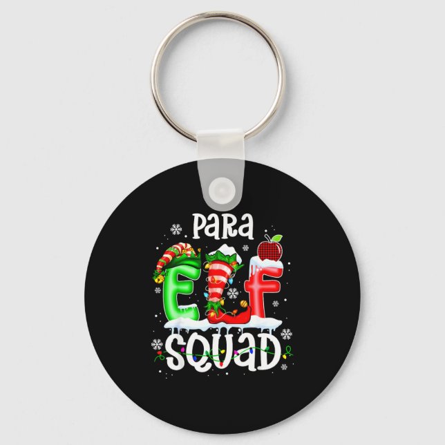 Porte-clés Cute Para Elf Squad Funny Christmas Elf Kids Teach (Recto)