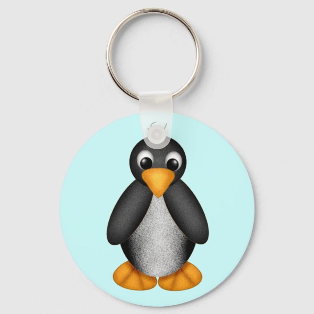 Porte-clés Cute Penguin Porte - clé - Customisé (Recto)