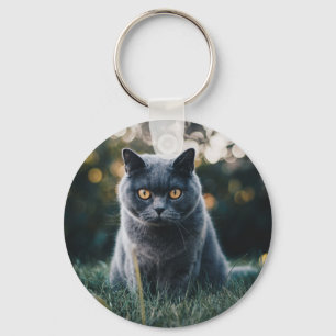 Porte-clés Cute Photo Personnalisée Pet Chat