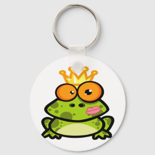 Porte-clés Cute Princess Frog with Golden Crown
