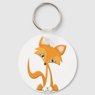 Porte-clés Cute Renard Cartoon