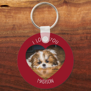 Porte-clés Cute shih tzu love Saint Valentin