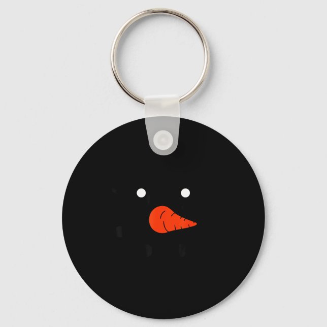 Porte-clés Cute Snowlady Snowman Face Christmas Matching Fami (Recto)