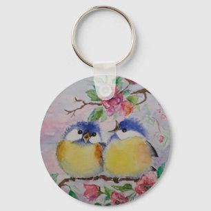Porte-clés Cute Sparrows Porte - clé - Ressort - Peinture