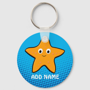 Porte-clés Cute Starfish Dessin Océan bleu