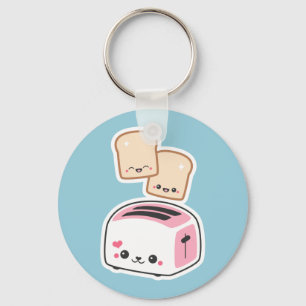 Porte-clés Cute Toaster with Happy Toast