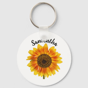 Porte-clés Cute tournesol personnalisé