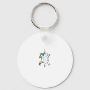 Porte-clés Cute Unicorn sur un cerceau aérien - Illustration