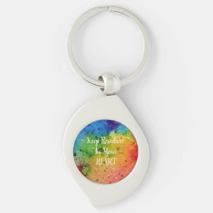 Porte-clés Cute Watercolor Rainbow
