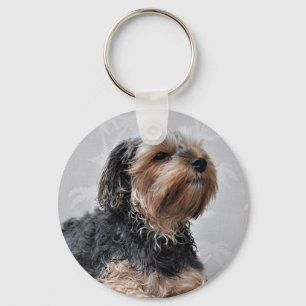 Porte-clés Cute Yorkie Yorkshire Terrier bronzage