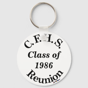 Porte-clés Cuyahoga Falls High School Réunion - clé blanche