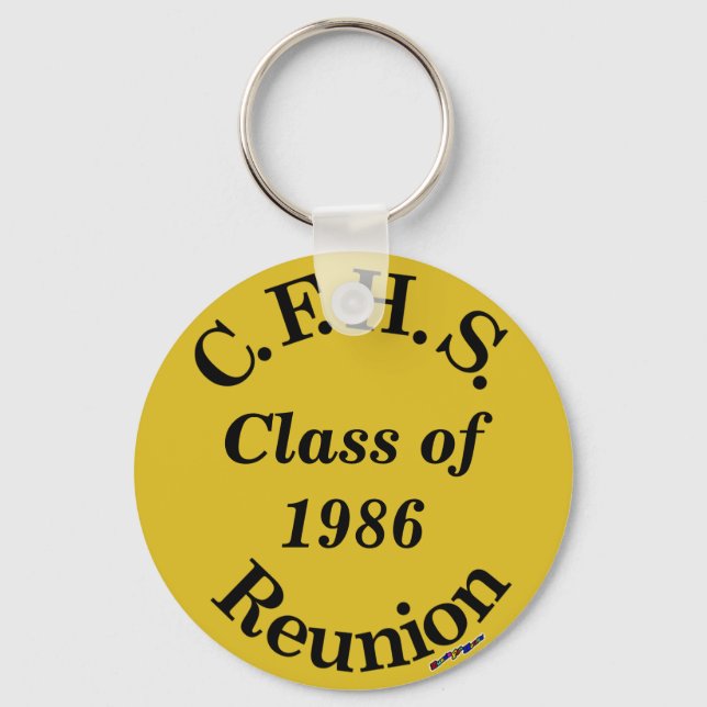 Porte-clés Cuyahoga Falls High School Réunion - clé or (Recto)