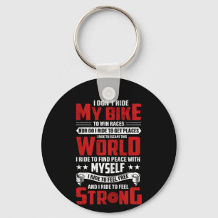 Porte-clés Cycling Art I Don't Ride My Bike