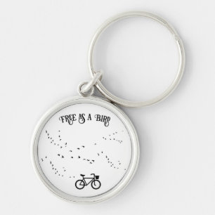Porte-clés Cycling Life, gratuit comme un oiseau personnalisa
