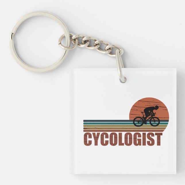 Porte-clés Cycologiste drôle dire vélo (Devant)
