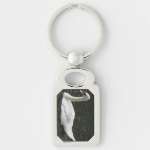Porte-clés Cygne blanc sur le porte - clé d'Avon de rivière