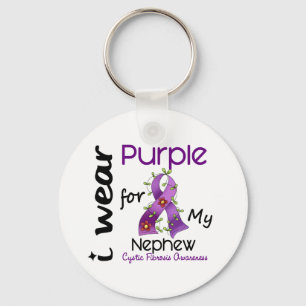 Porte-clés Cystic Fibrosis I Wear Purple For My Nephew 43