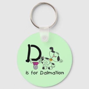 Porte-clés D est pour le T-shirts et les cadeaux de Dalmation
