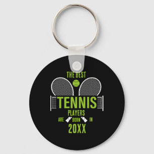 Porte-clés D Tennis Année de naissance Nom Anniversaire