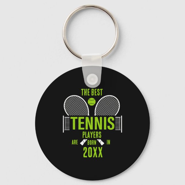 Porte-clés D Tennis Birth Year Name Birthday  (Recto)