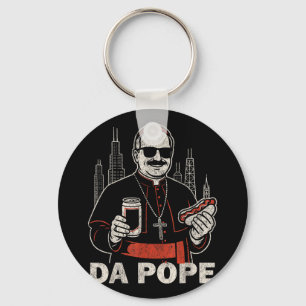 Porte-clés Da Pope De L'Amérique Chicago Pape Leo Xiv Funny V