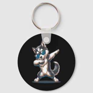 Porte-clés Dab Alaskan Klee Kai Danser Dabbing Chien
