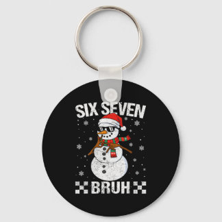 Porte-clés Dabbing Santa Snowman 6 7 Meme Christmas Six Seven
