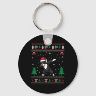 Porte-clés Dabing Grand Chien de montagne suisse Santa Hat Ch