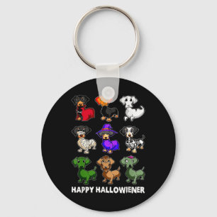 Porte-clés Dachshund Joyeux Halloweiner Fun Halloween Chiens 