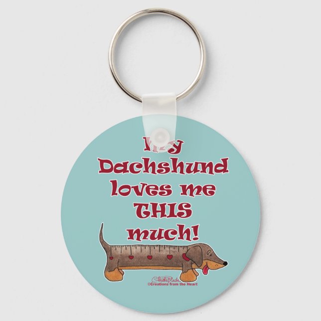 Porte-clés Dachshund Love Meter (Recto)