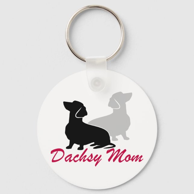 Porte-clés Dachshund Maman (Recto)