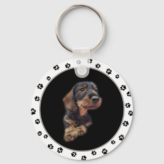 Porte-clés Dachshund Puppy Porte - clé photo (Recto)