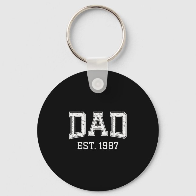 Porte-clés Dad Est 1987 Dad D Fathers Day Ized  (Recto)