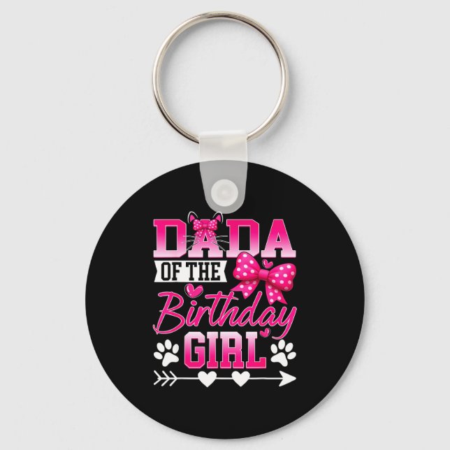 Porte-clés Dada Of The Birthday Girl Cat Kitty Family Matchin (Recto)
