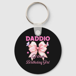 Porte-clés Daddio fille d'anniversaire arc coquette rose
