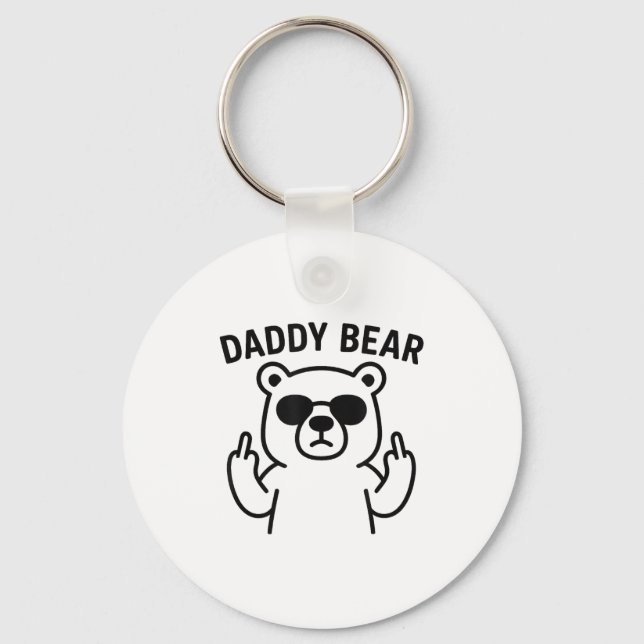 Porte-clés Daddy Bear Funny Gift For Men Boys  (Recto)