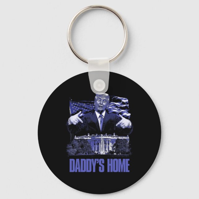 Porte-clés Daddys Accueil Maison Blanche Élection Trump 2024 (Recto)