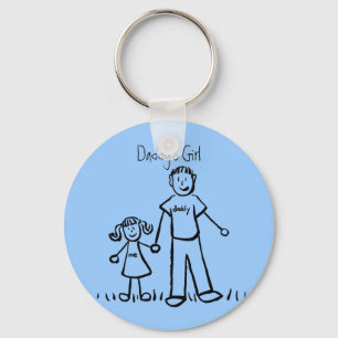 Porte-clés Daddy's Girl Drawing Porte - clé (Personnaliser)