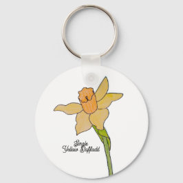 Porte-clés Daffodique jaune simple